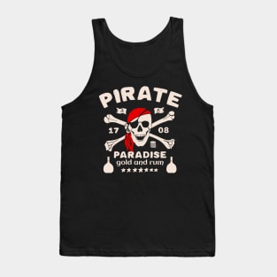 Pirate Paradise gold and rum Tank Top